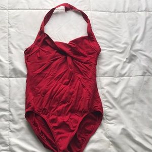 Red Halter Dance Leotard